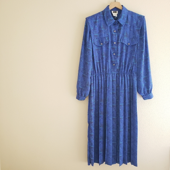 Vintage Dresses & Skirts - Vintage Leslie Fay Shirtdress